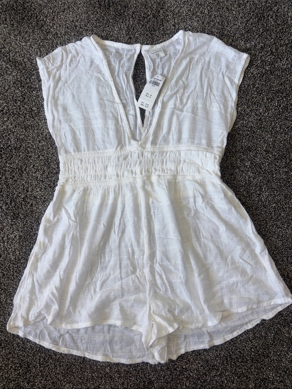 NEW! Abercrombie Kids Girl's White Romper Swimsuit Coverup- Size 15-16